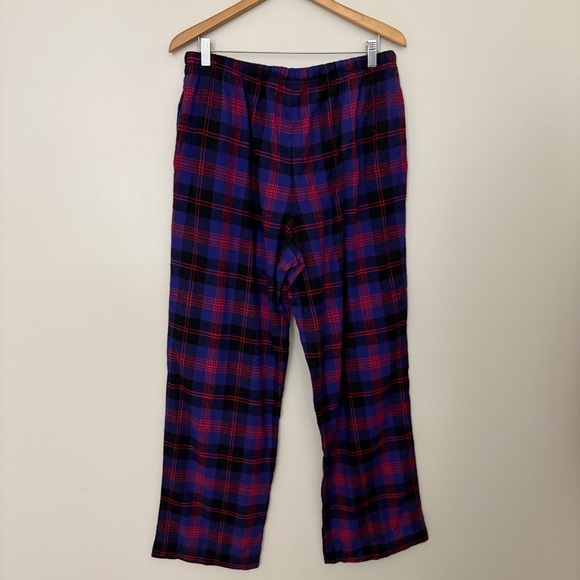 L.L.BEAN Women’s Scotch Plaid Flannel Pajama Set 100% Cotton In Angus Purple L - Picture 8 of 13